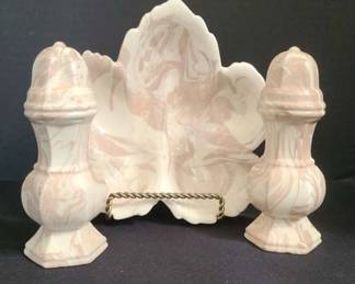 StHelens Ashware Salt And Pepper Shaker With Dish