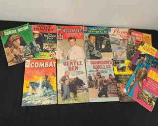 Vintage Dell Walt Disney Gold Key Comics Bonanza The Lone Ranger Combat Swamp Fox And Others