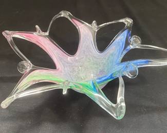 Crystal Clear Morano Glass Hand Blown In Italy