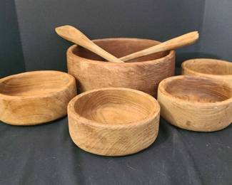 Wooden Serving Bowl Set