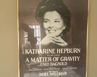 Theater poster of Katherine Hepburn’s last Broadway play.