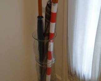 Umbrella stand and umbrellas