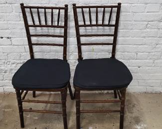 76 brown Chiavari chairs 