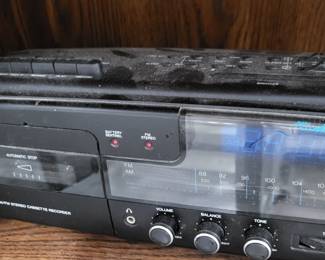 stereo and casette recorder