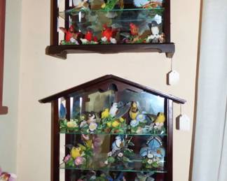 Lenox Bird Collection in Mirrored Wall Cases