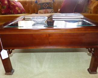 Glass Top Chippendale Display Coffee Table See  Next Picture
