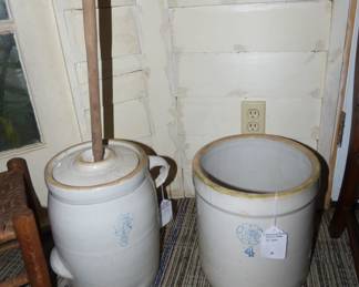 Louisville butter churn & crock