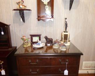 Howard Miller clock, Filing Cabinet, etc