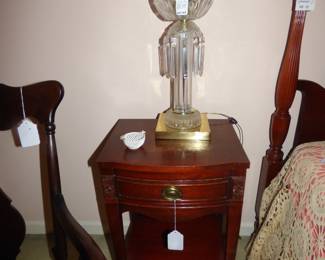 One of a pair of Crystal Lamps
