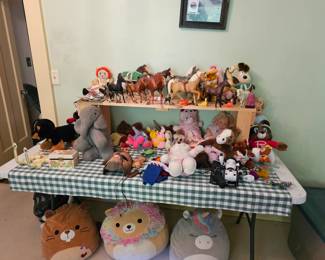 Breyer Horses and stuffed animals 