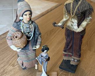 These collectible dolls come from South East Asia.