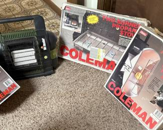 If you like the outdoors, we have a two burner Coleman stove, two portable heaters (of different sizes) and a lantern.