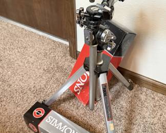We have lots of hunting paraphernalia. This Simmons hunting scope and stand are great for the outdoors.