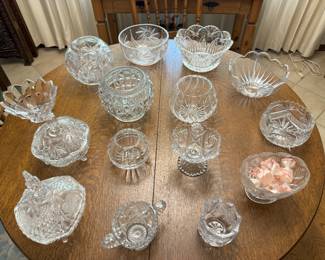 We have a good collection of crystal bowls--both cut and pressed.