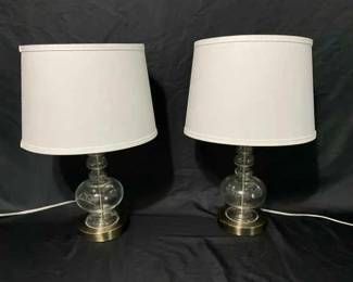 Clear Blown Glass Lamps