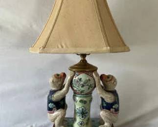 Ceramic Monkey Lamp