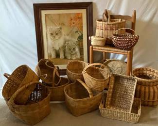 Kitty With Her Baskets 