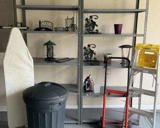 Metal Shelving, Ladder, Decor More