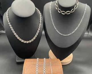925 Italy Silver Chain Necklace With Possibe Coin Silver Necklace And Bracelets