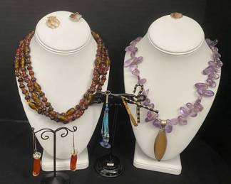 Beaded Costume Jewelry With Treasures Of Tutankhamun Pin