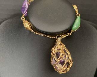 120 Gold Plated Clasp With Stones Window Hanging