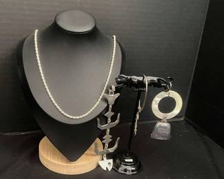 925 Silver Chain With Sterling Pendants Some From Mexico