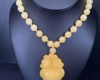 Yellow Alabaster Necklace