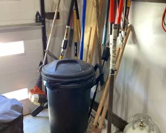 Variety of Yard and Household Cleaning Tools