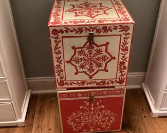 Folk Art Designed Storage Boxes