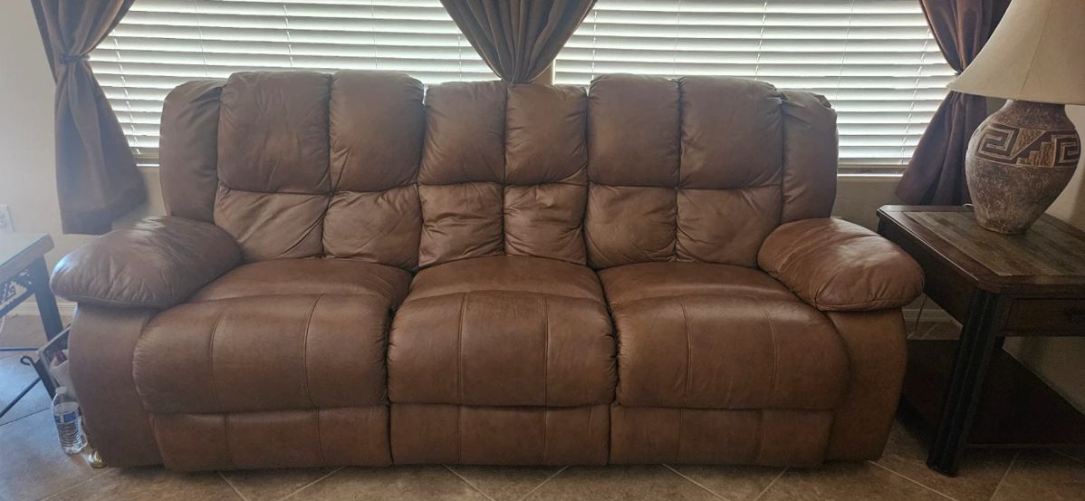 Pleather Sofa - $150.00