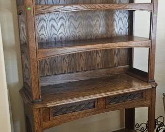 Hutch - $125.00
Dimensions:
48 1/4 inches wide 
18 inches deep 
80 inches tall 