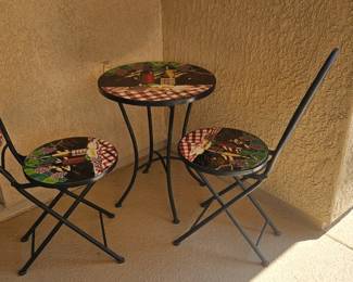Bistro table and chairs - $75.00