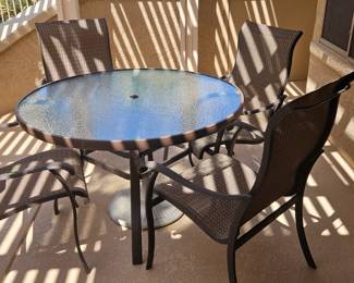Round patio table and chairs - $125.00
