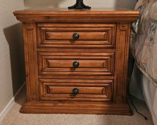 Nightstand ×2 - $65.00 each
Dimensions:
18 inches deep
28 inches wide 
25 inches tall 