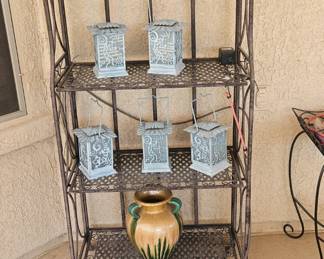 Bakers rack/ outdoor stand - $60.00
Dimensions:
14 inches deep
27 inches wide
61 inches tall
(Items on rack not included)