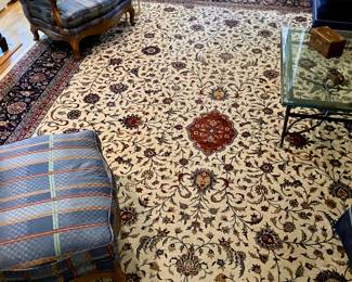 12’ x 18’ silk/wool hand knotted area rug