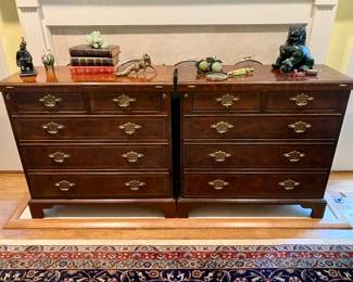 Pair of Baker flip-top side chests