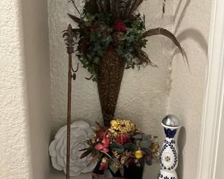 Lot 26    Tequila bottle flower arrangements $40