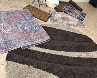 Lot 59 rug lot and table $55