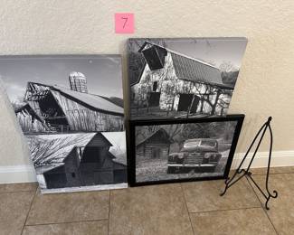 Lot 7 for rustic pictures with easel $30