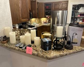 Lot 10 candles with remotes candle holders candle warmers $25 