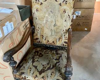 We have total of 2 early 1800’s Upholstered Chairs from France