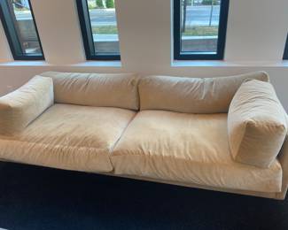 Bludot 102” camel Velvet Sofa