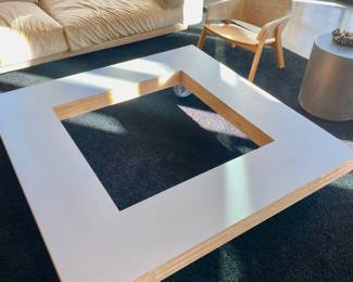 Custom made 60x60 timber coffee table with casters