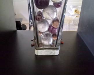 Round Crystal Balls w/ Vase