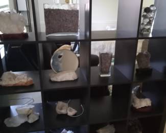 Room Divider Shelf w/Gemstone Crystal Collection 