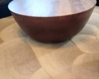 Large Round Wooden Post Modern Table