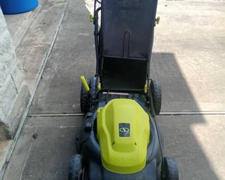 Front view of Electric Lawnmower 