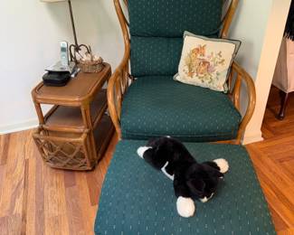 Matching chair and ottoman