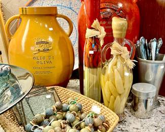 ITALIAN OLIVE JARS.
